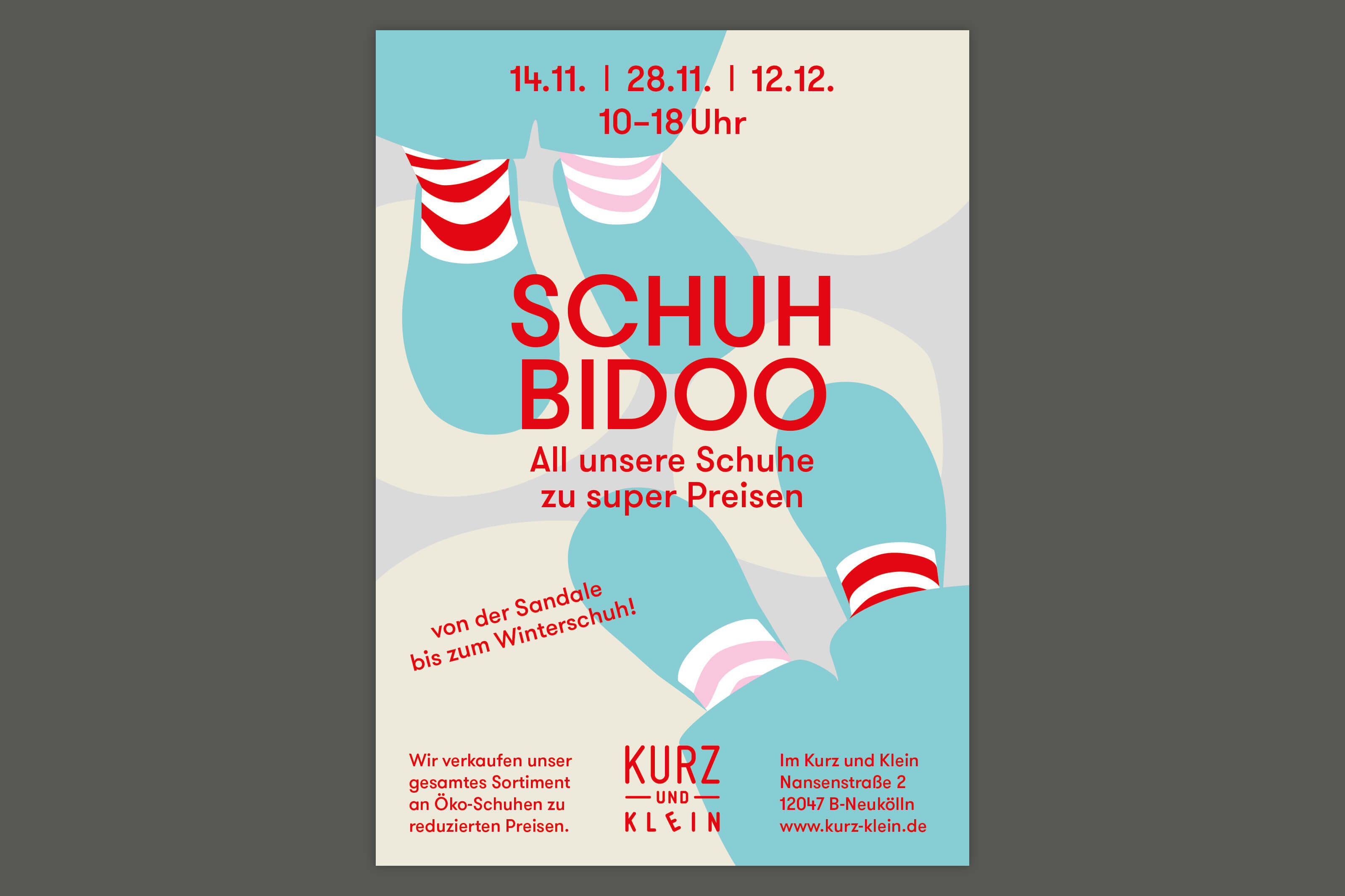Illustration on a poster for the kids store Kurz und Klein