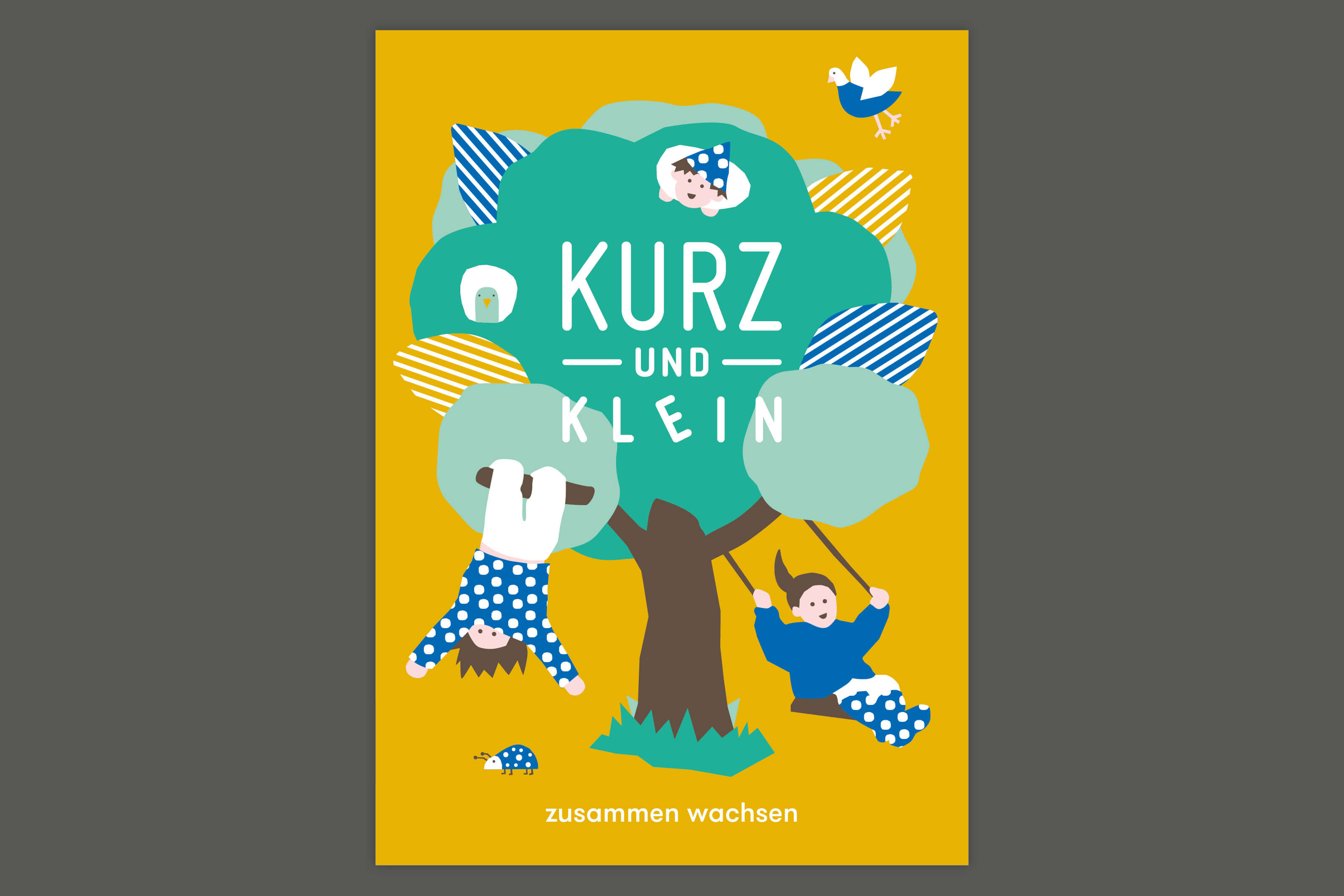 Illustration on a poster for the kids store Kurz und Klein